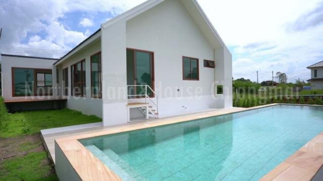 ให้เช่า 35,000 บาท/เดือน ขาย 4.59 ล้าน Pool Villa ชั้นเดียว เพื่อการพักผ่อน​ ดอยสะเก็ด เฟอร์นิเจอร์ครบ บ้านพร้อมอยู่ เข้าเมือง 10 นาที