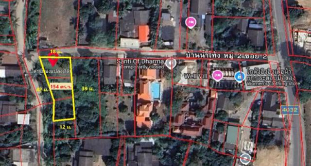 ขายที่ดินเปล่า บ้านน้ำโท้ง ต.สบแม่ข่า อ.หางดง เชียงใหม่